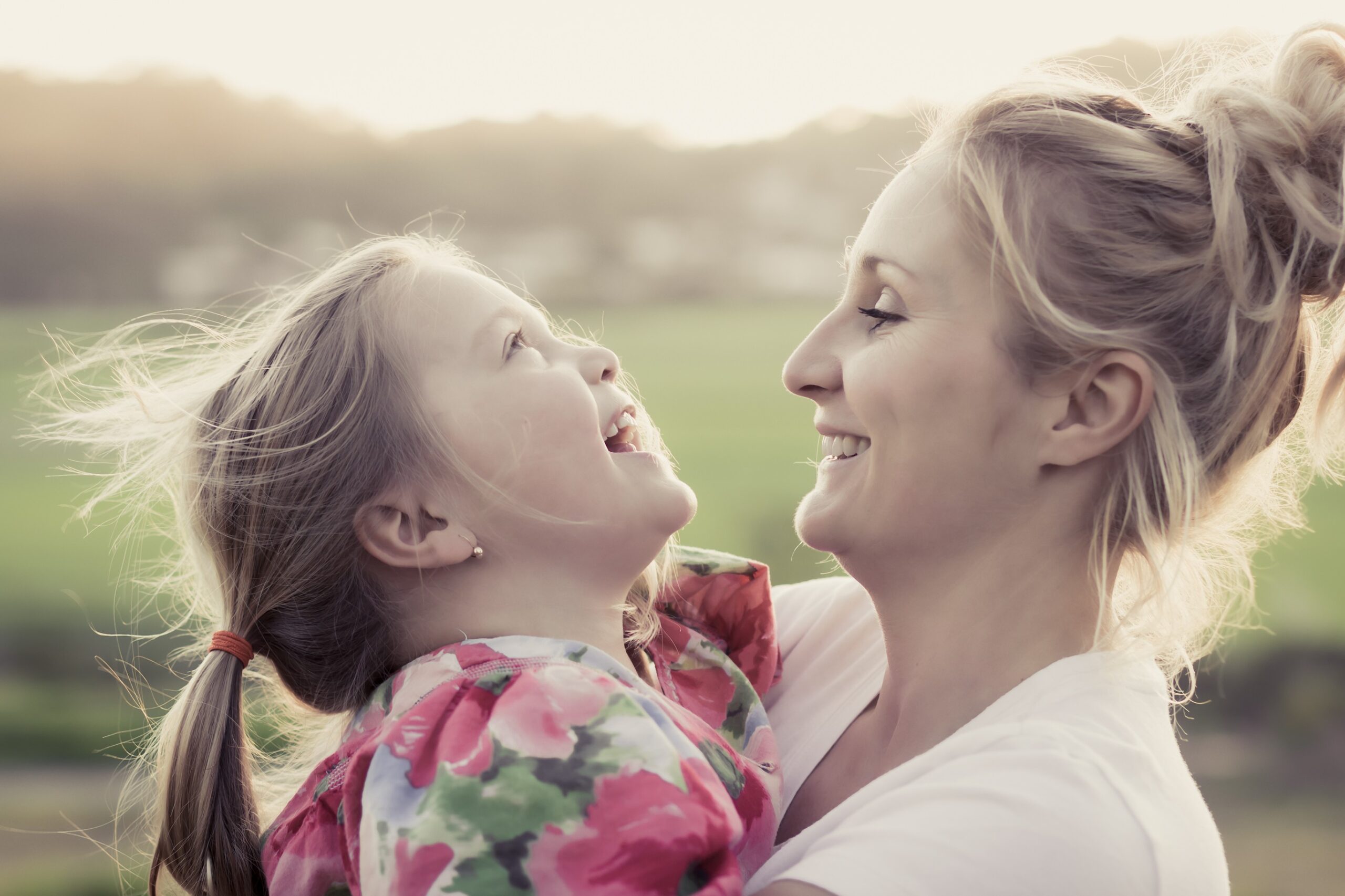 Mother Daughter Religious Stock Photo
